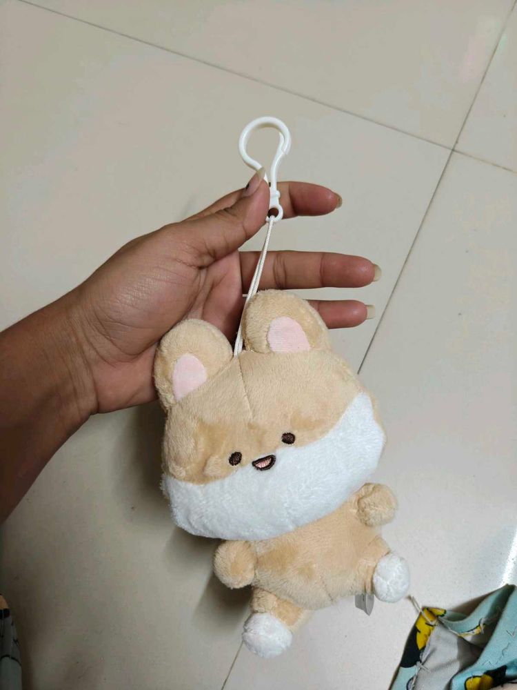 Cute Hamster Plush Keychain