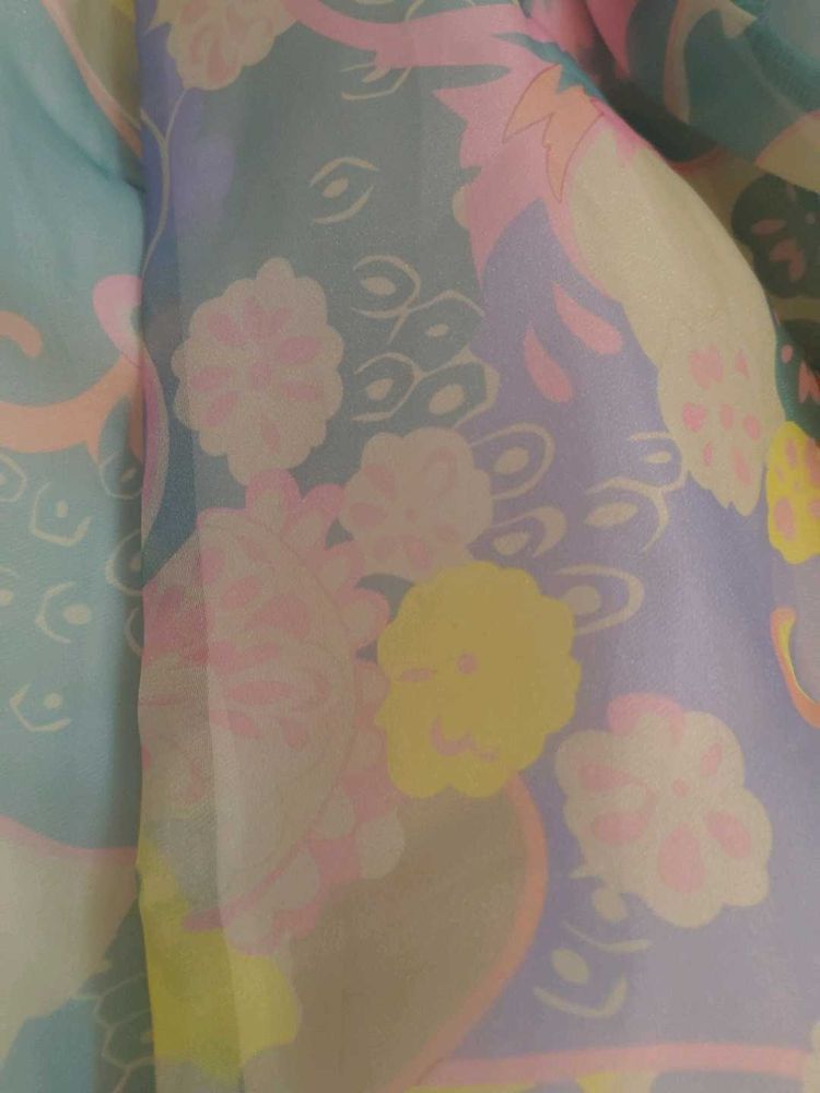 Pastel Floral Print Fabric