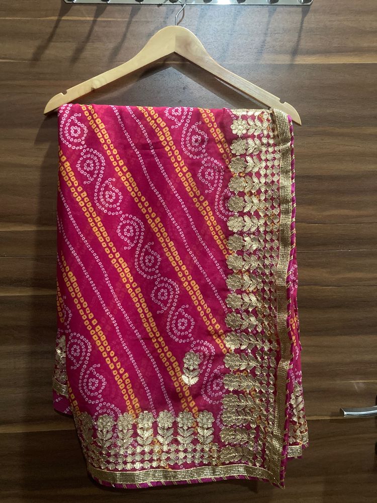 Bandhej Saree With Blouse