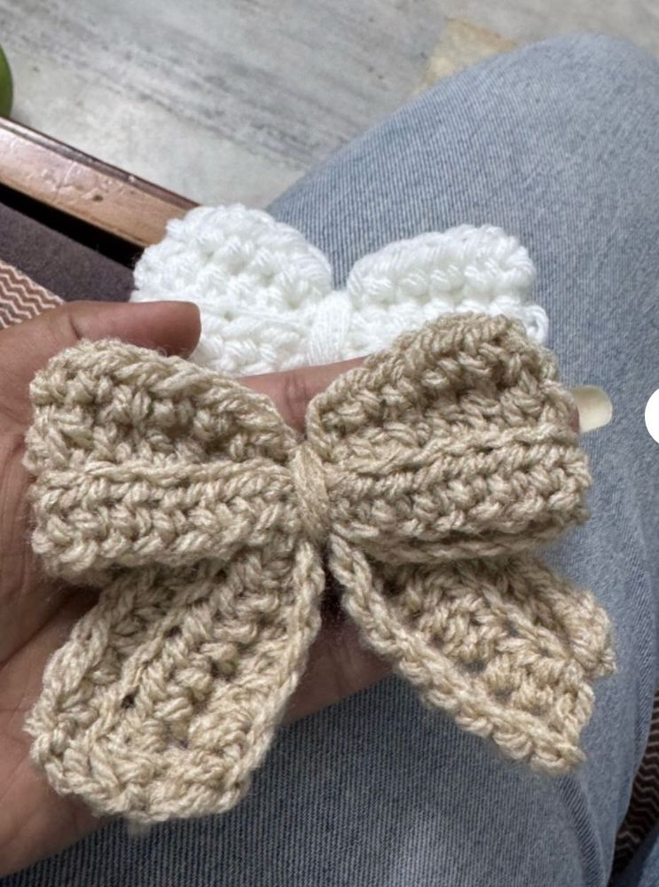 Handmade Crochet Hair Bows (2 pcs)