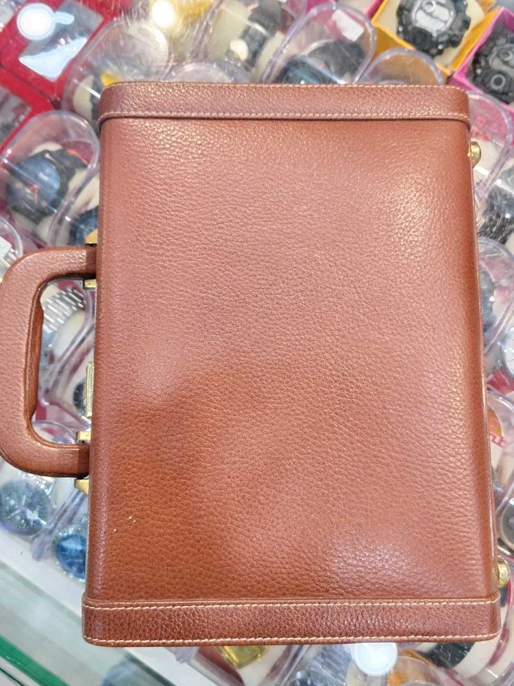 Classic Brown Leather Briefcase