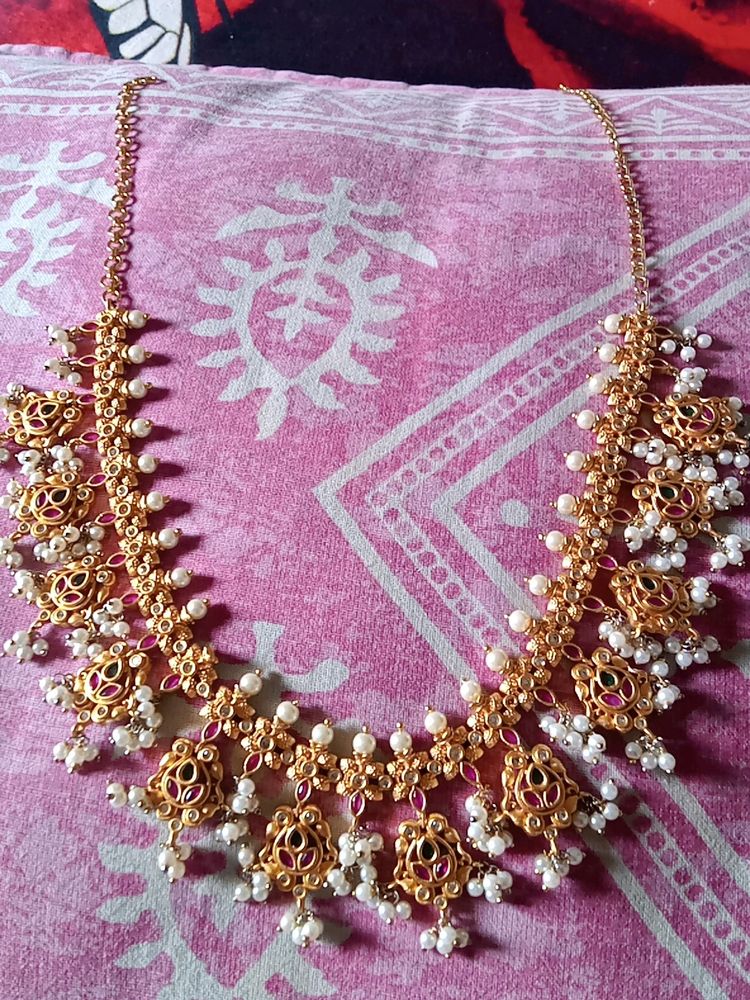 Copper Matha Patten Short Necklace