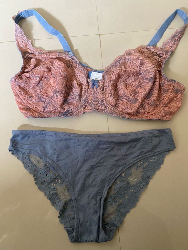 Lace Bralette and Panty Set