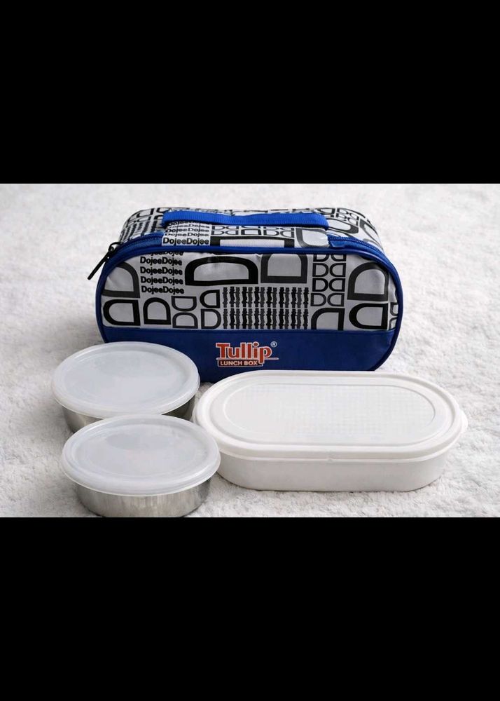 3 Piece With Cover Tulip Lunch Box