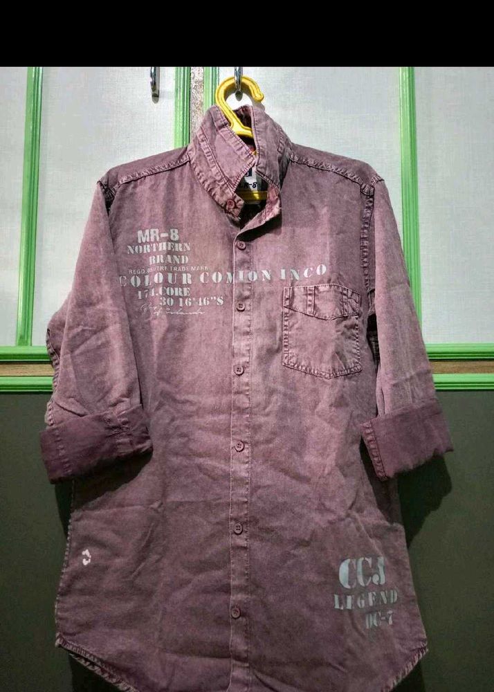 Stylish Mauve Casual Shirt