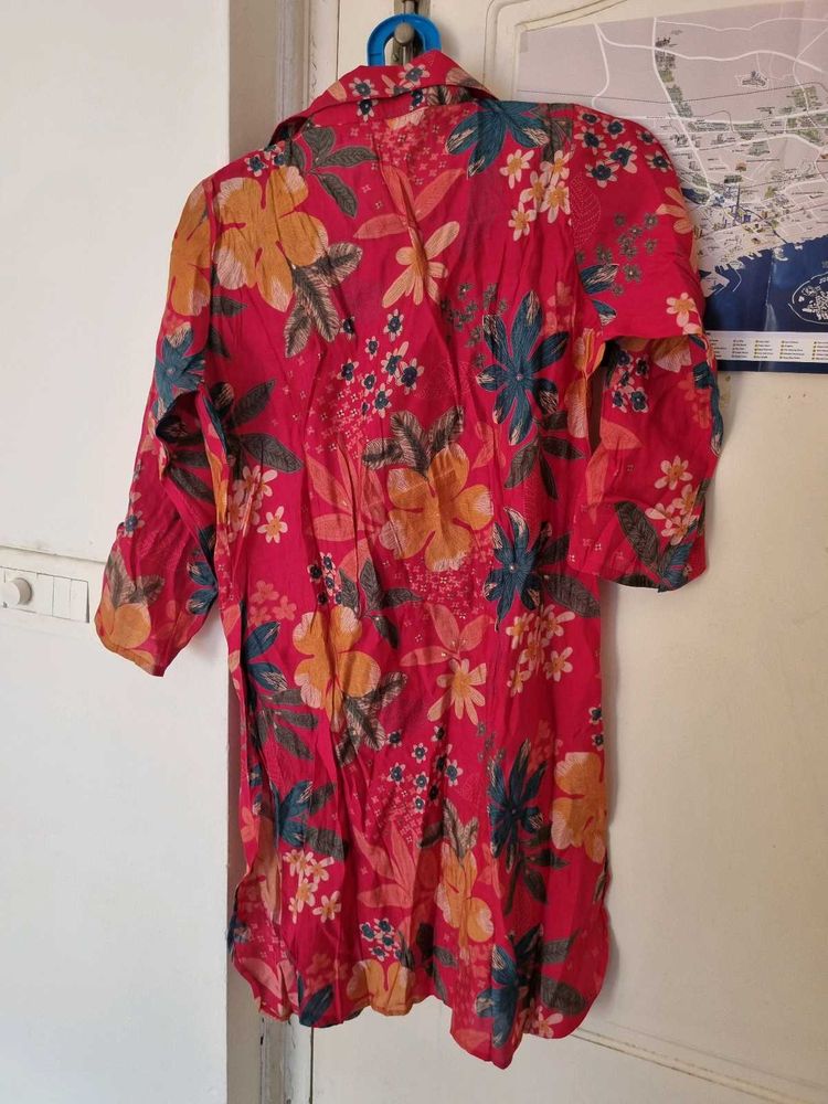 Vibrant Floral Print Kurta