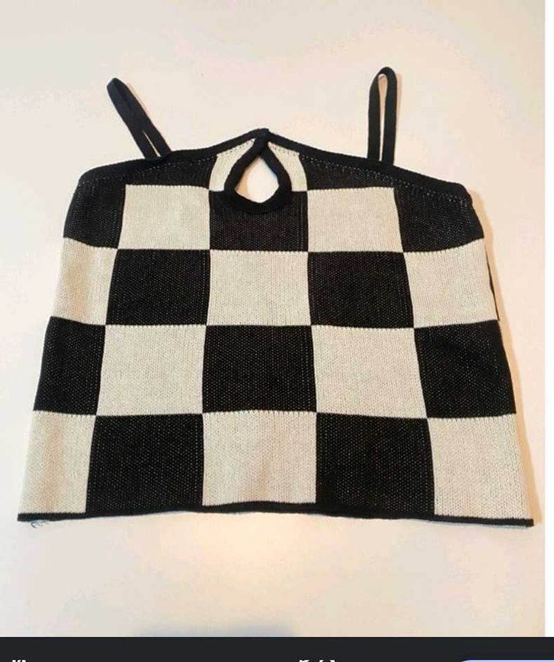 Checkered Crop Top