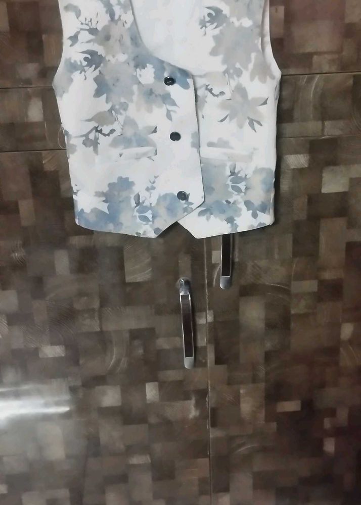 Floral Print Waistcoat