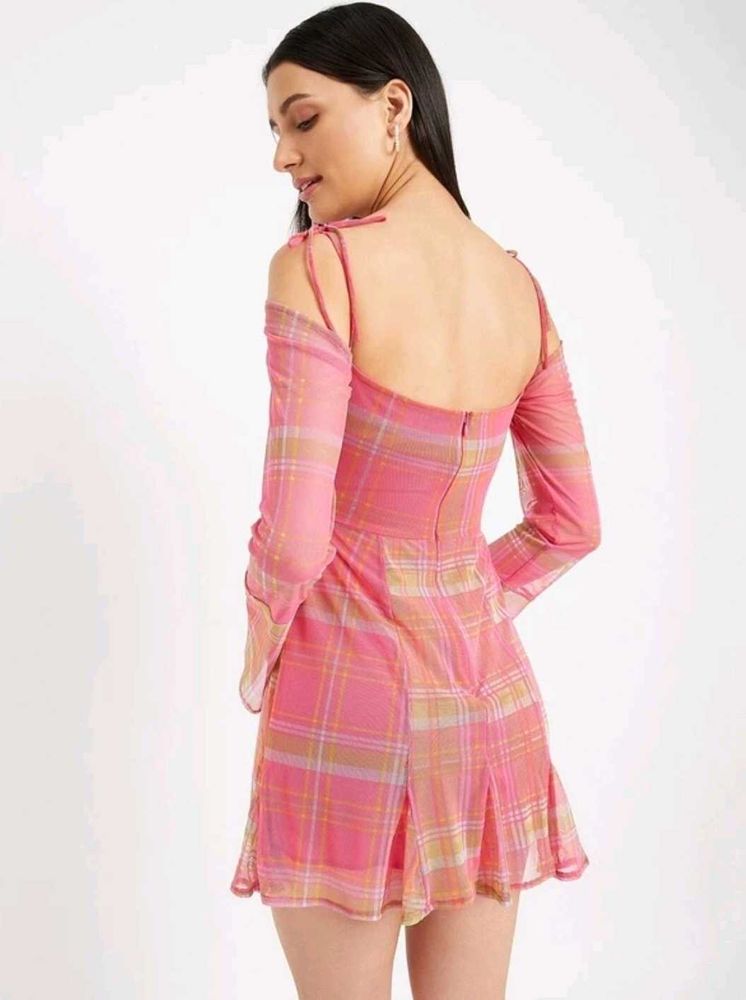Y2K Plaid Mini Dress