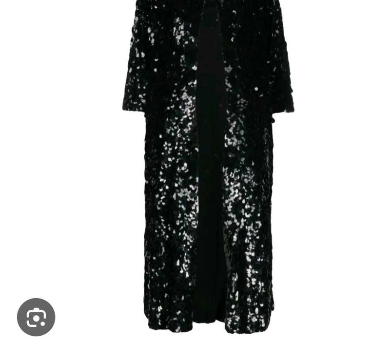 Black Sequin party wear Jacket dress