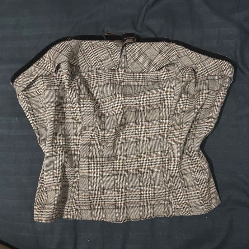 Plaid Corset Style Top (from savana)