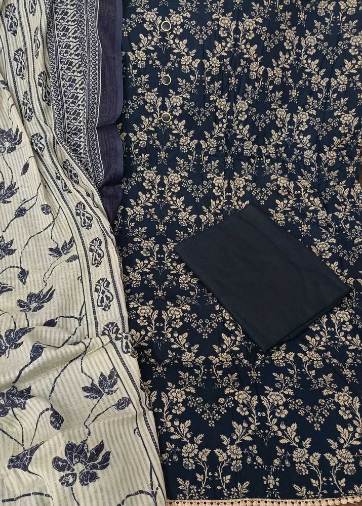 Elegant Floral Print cotton suit