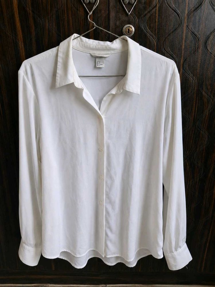 White H&amp;M Button-Up Shirt
