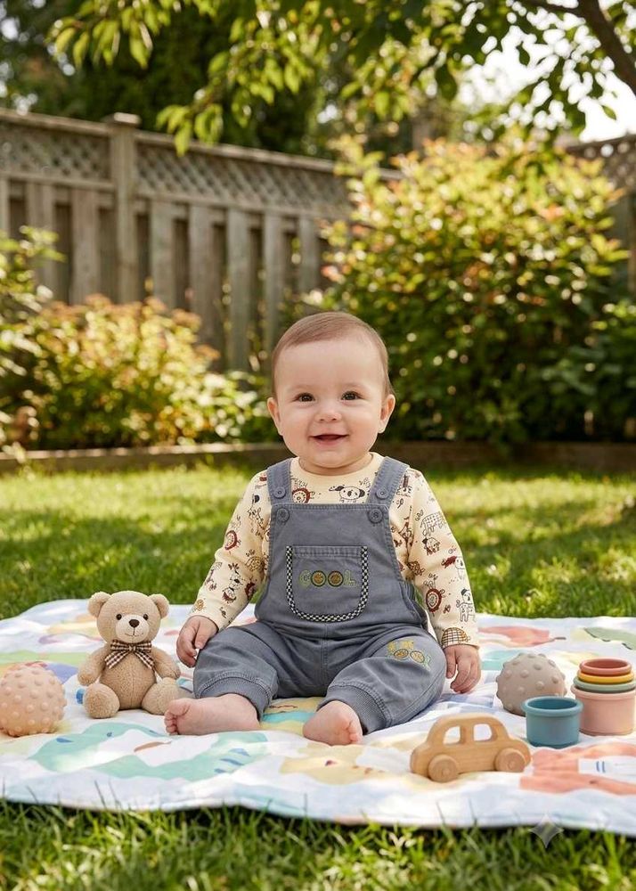 Baby Girls Cute Overalls Outfit