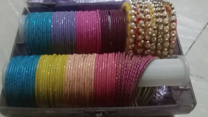 Vibrant Multi-Color Bangle Set