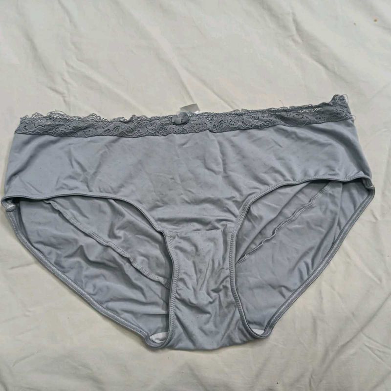 ❤️‍🔥 Grey Lace Trim Briefs