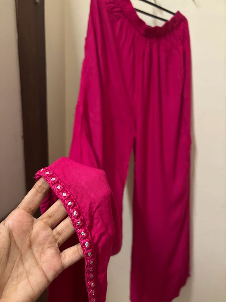 Pink Palazzo Ethnic Wear