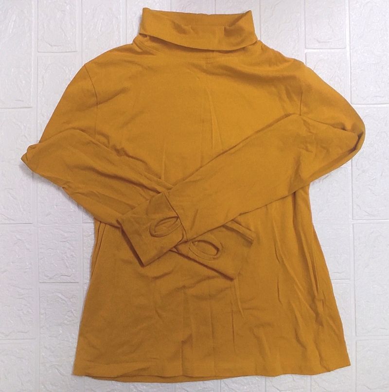 High Neck Mustard Color Top ✨
