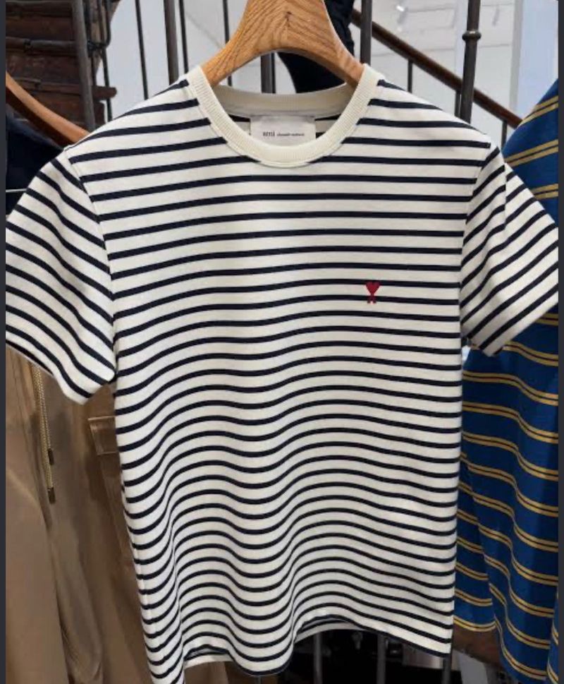 AMI Paris Striped T-Shirt