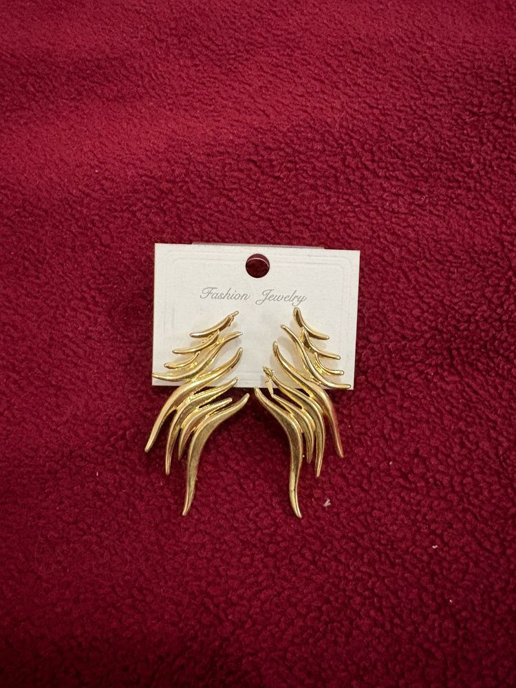 Stylish Gold-Tone Drop Earrings