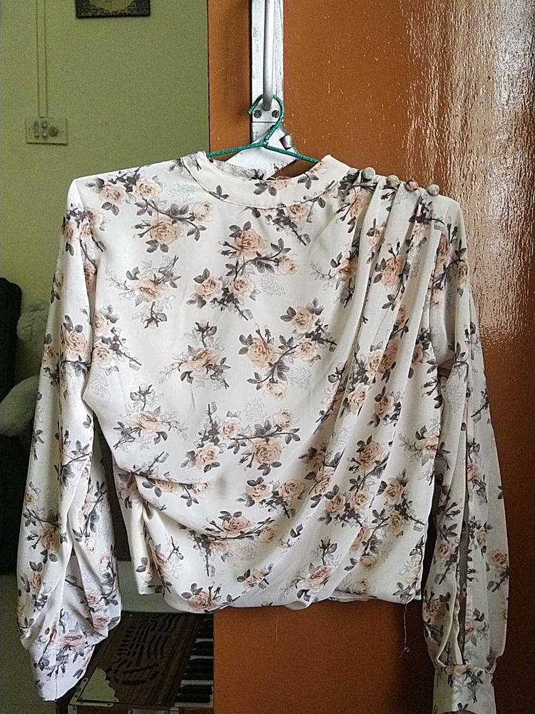 Floral Print Sheer top