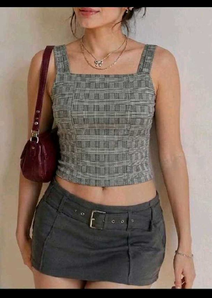 Price drop ❤️Plaid Crop Top Y2K