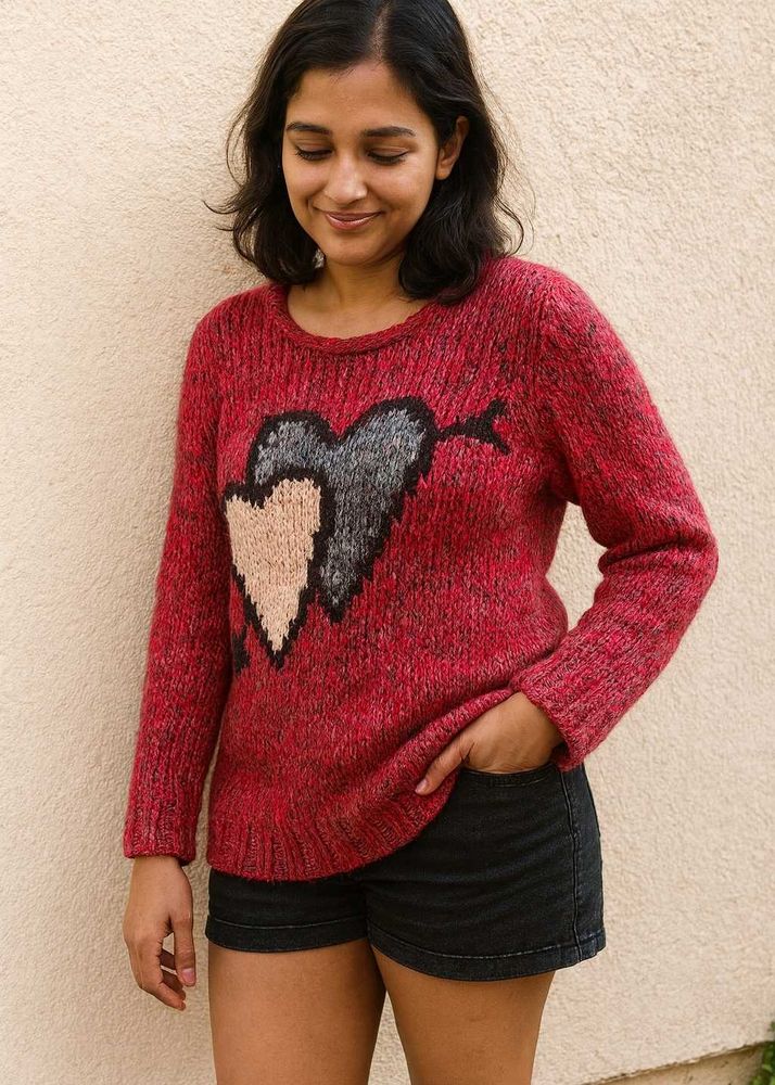 🫶Red Heart Sweater
