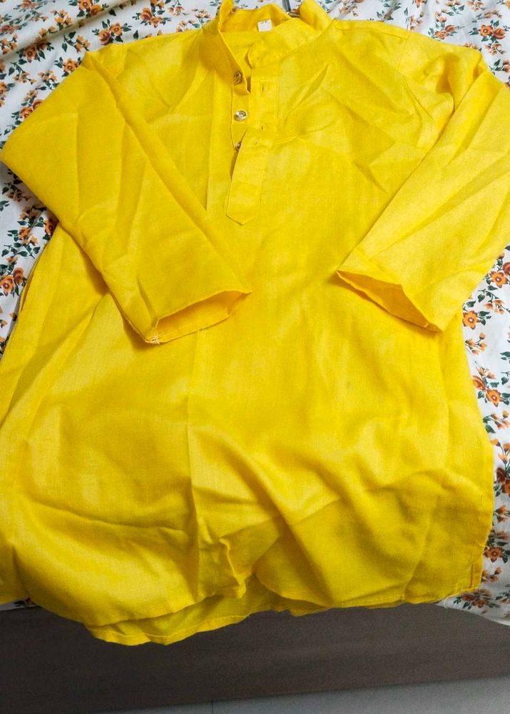 Bright Yellow Kurta