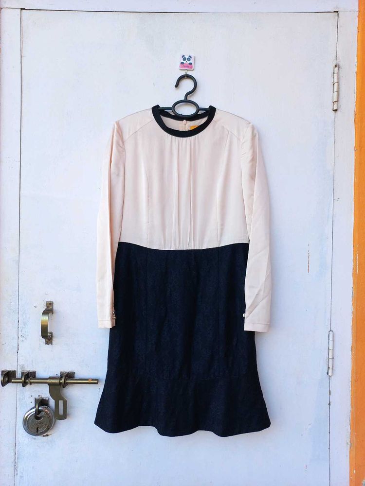 Elegant Two-Tone Dress