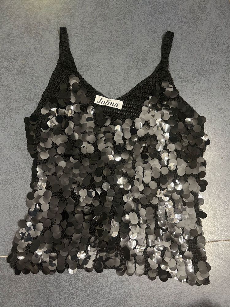 y2k Sequin Embellished Top