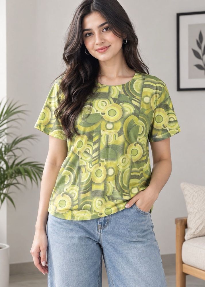 Retro Geometric Print T-Shirt