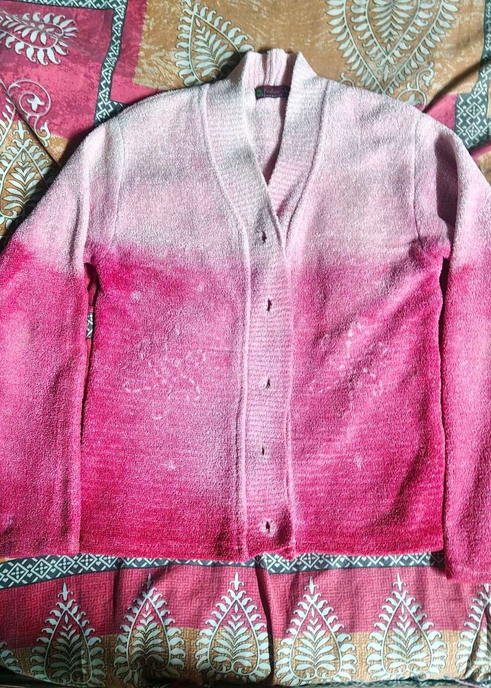 Pink Ombre Cardigan