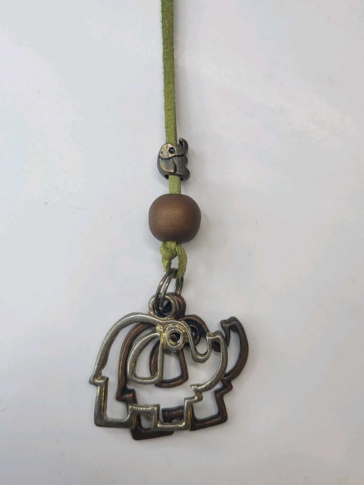 Faux Leather Elephant Statement Necklace