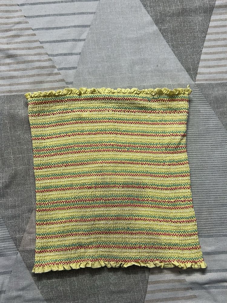 Striped Smocked Tube Top
