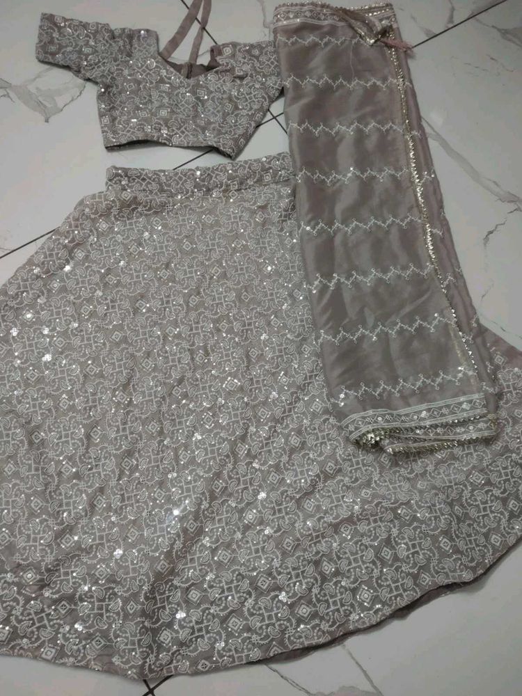 Stunning Sequined Lehenga Choli Set