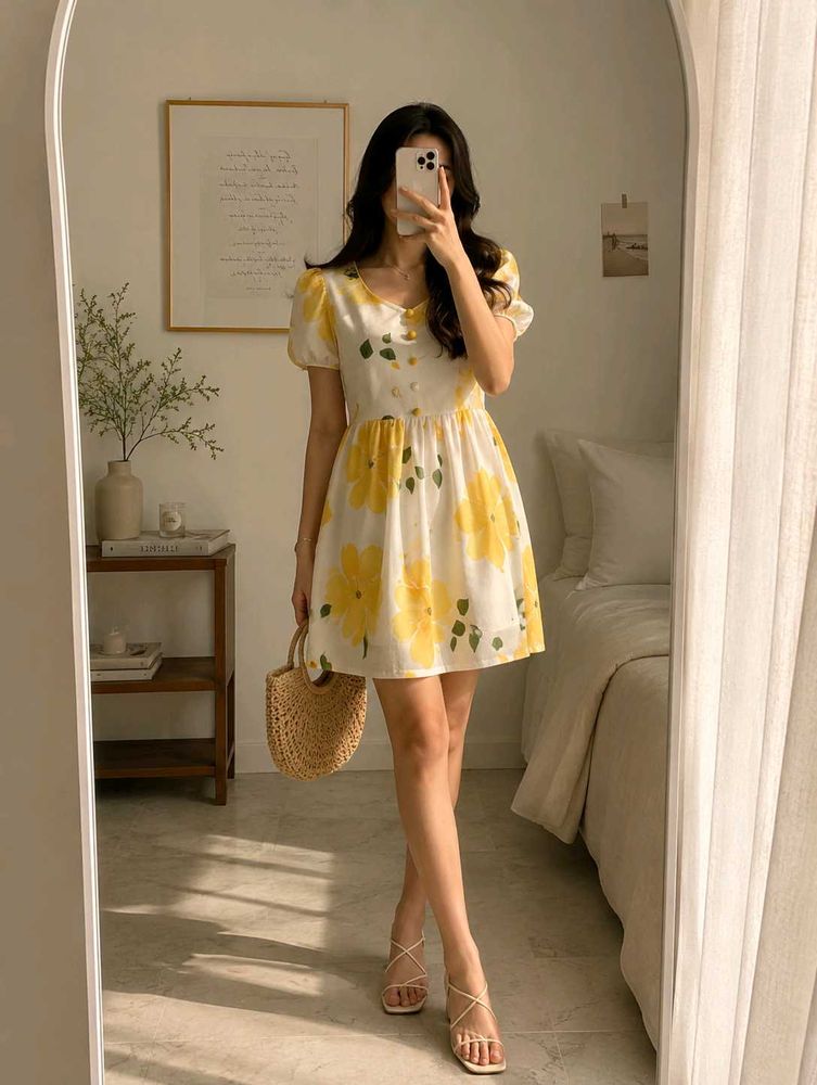 Beautiful Floral Print Dress