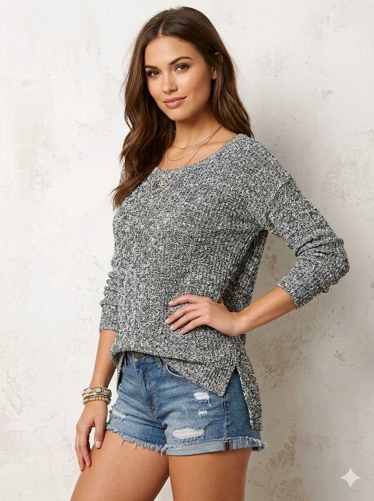 🌸 Imported Cozy Marled Knit Sweater D