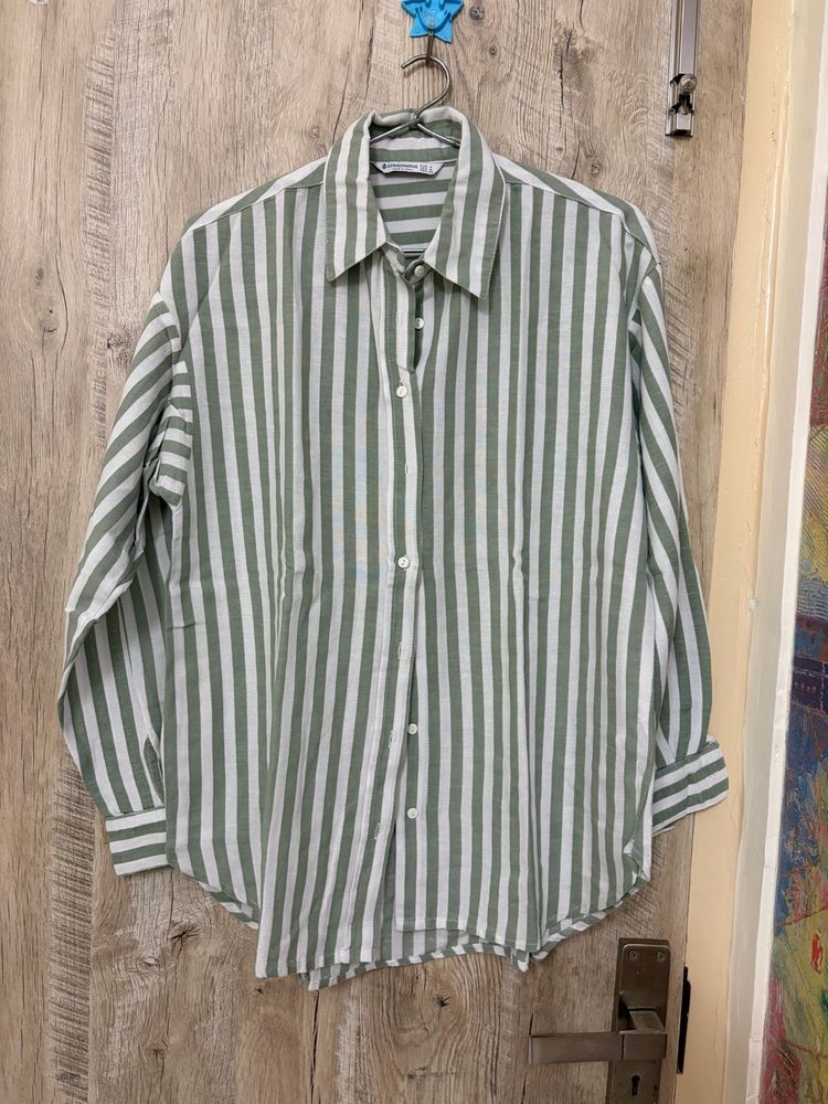 Striped Button-Up Shirt