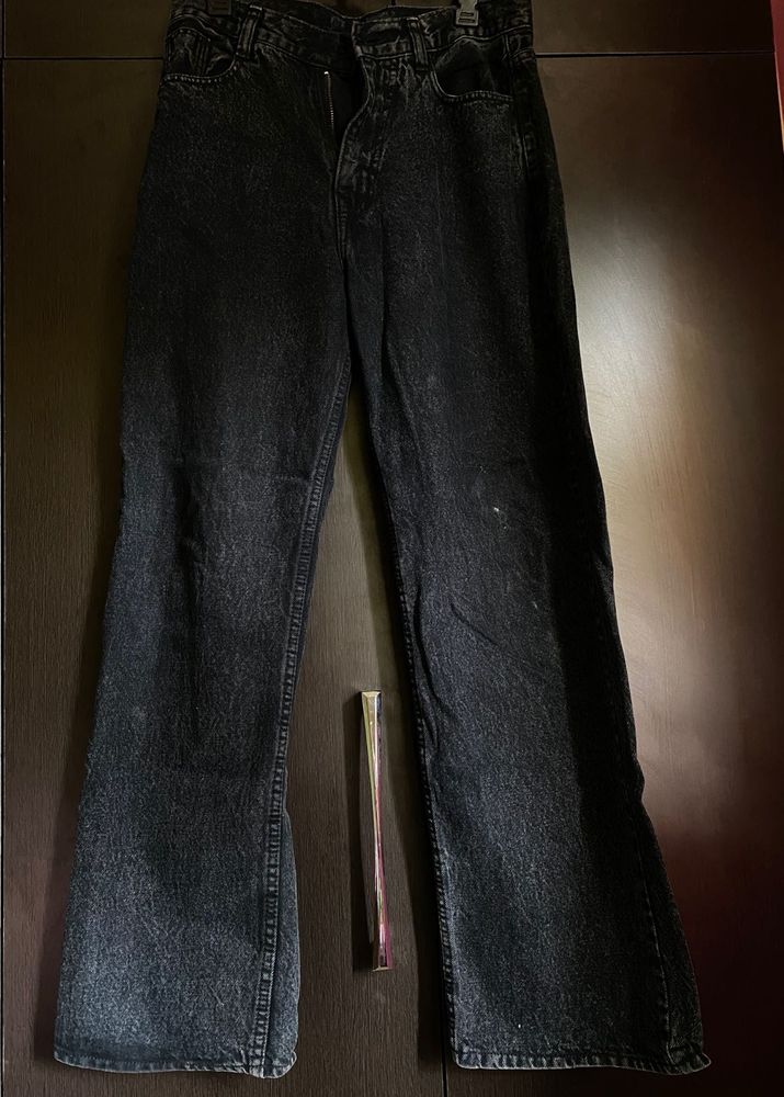 ♠️Black Straight Denim Jeans