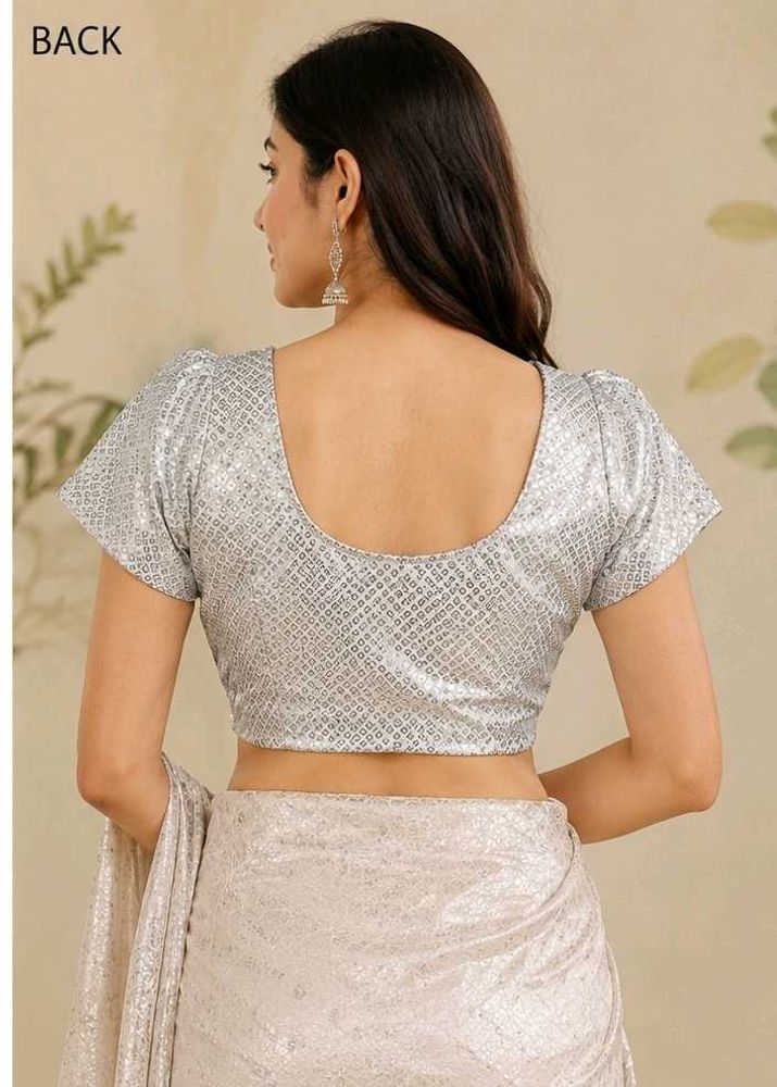 Sparkling Silver Ethnic Blouse