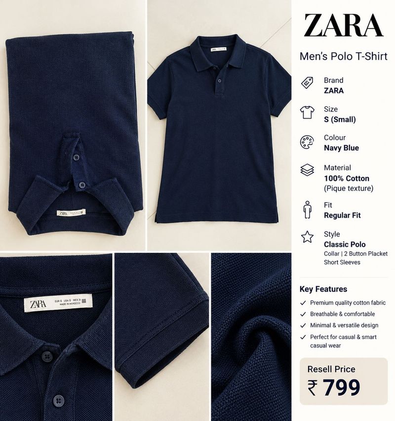 Zara brand new men polo T-shirt