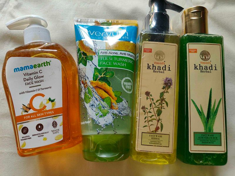 Mamaearth, Khadi &amp; EverYVols Face Washes Bundle