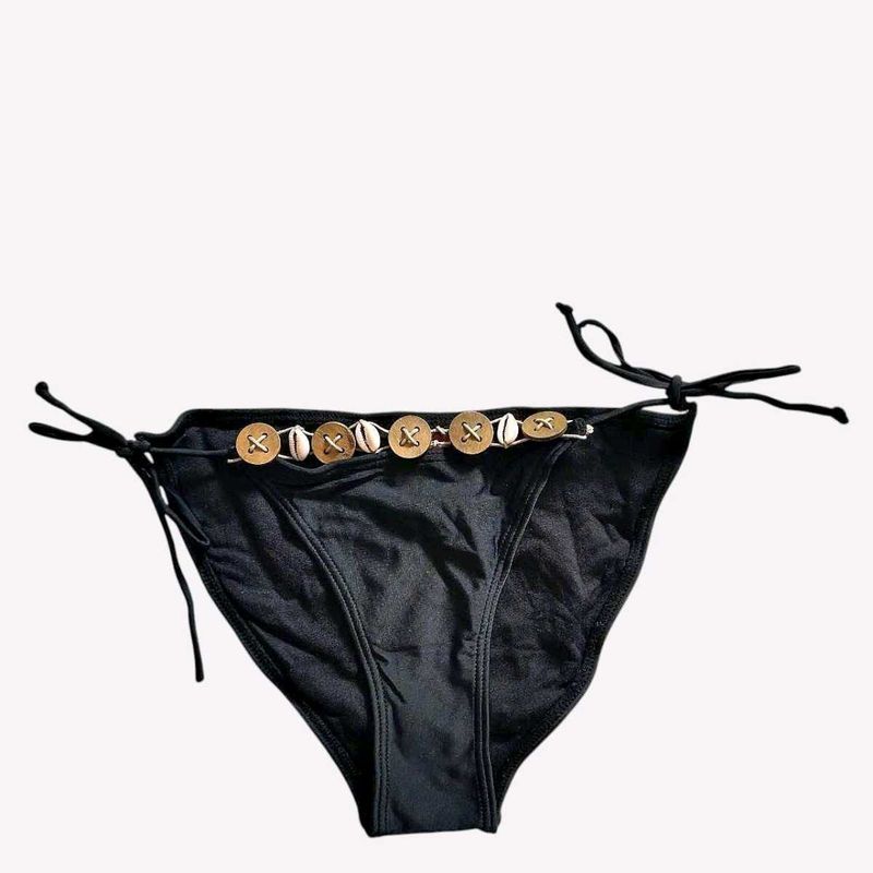 Black Bikini Bottom with Shell Detail 🆕 NWOT