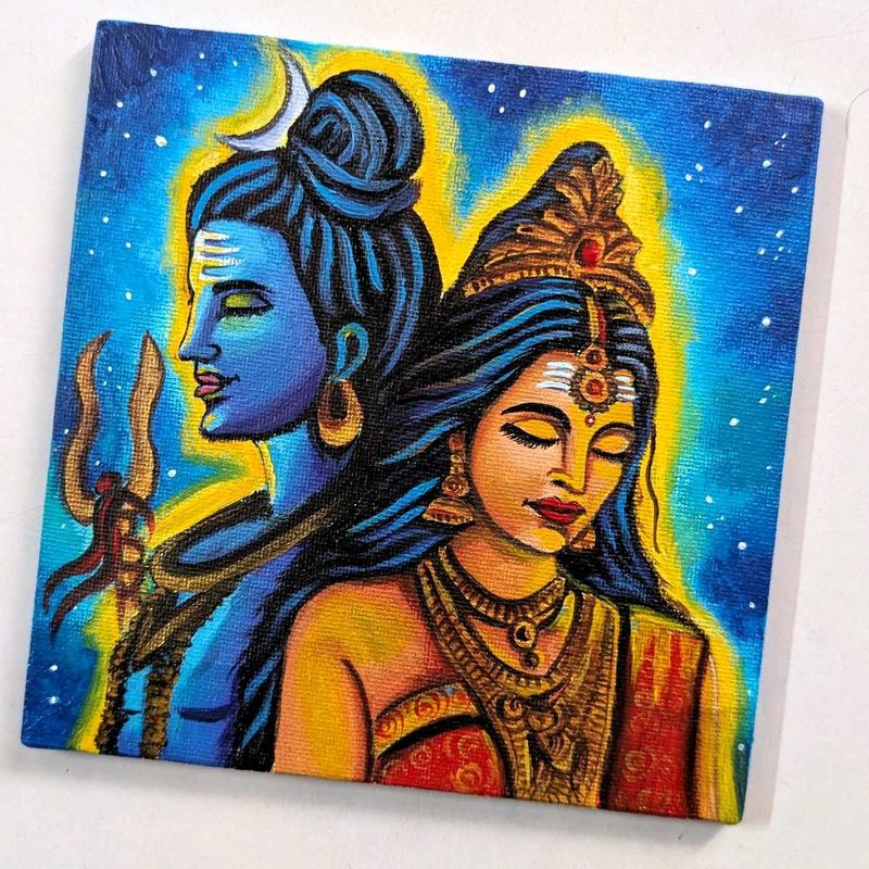 Mini Shiv parvati Painting