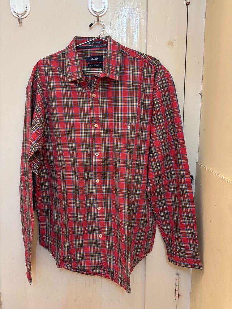 GANT Red Plaid Button-Down Shirt