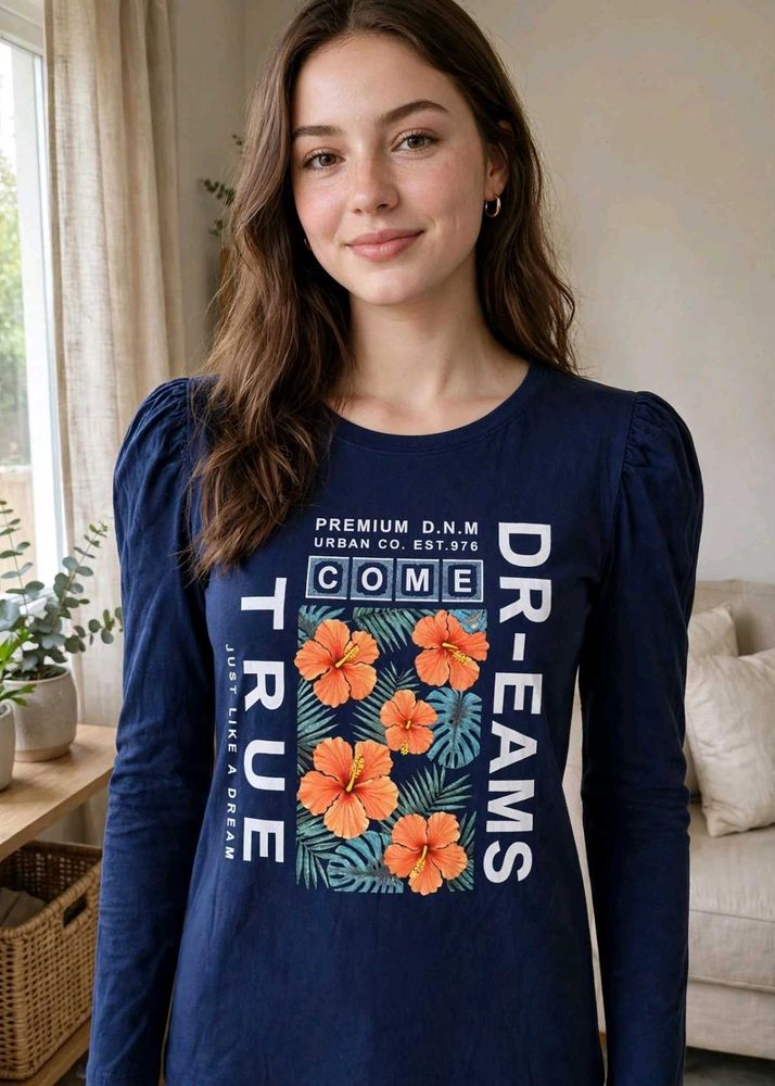 Navy Blue Graphic T-Shirt