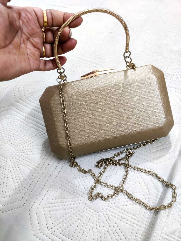Elegant Gold Clutch Bag