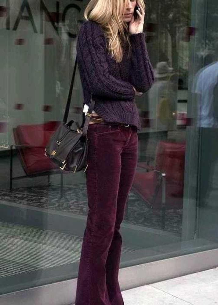 YK2 Dark Purple Corduroy Pants