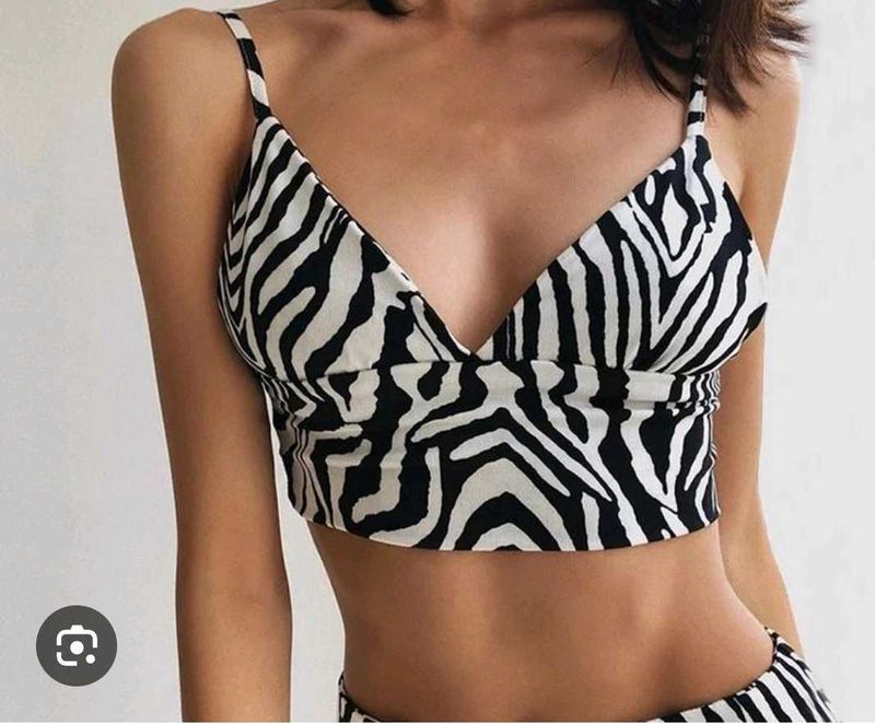 Zebra Print Crop Top