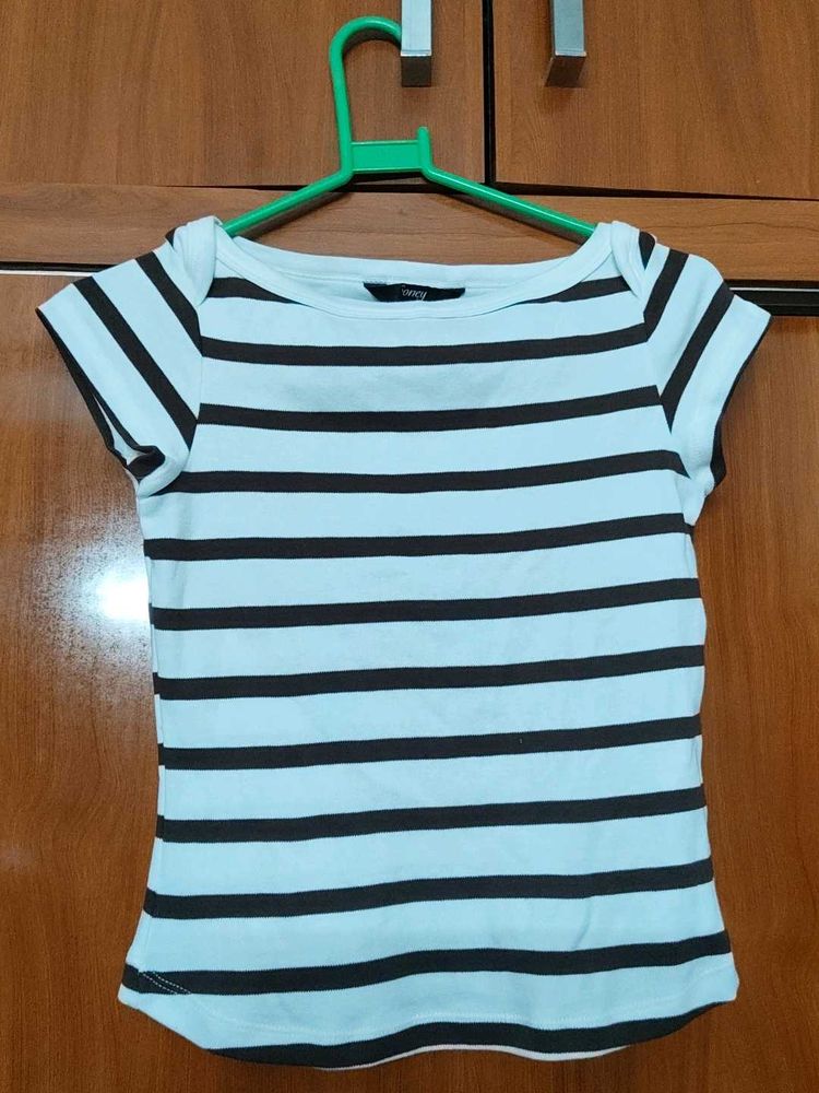 Striped Short Sleeve Top